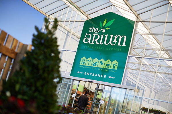 A photograph of the main entrance to Arium Nursery Leeds